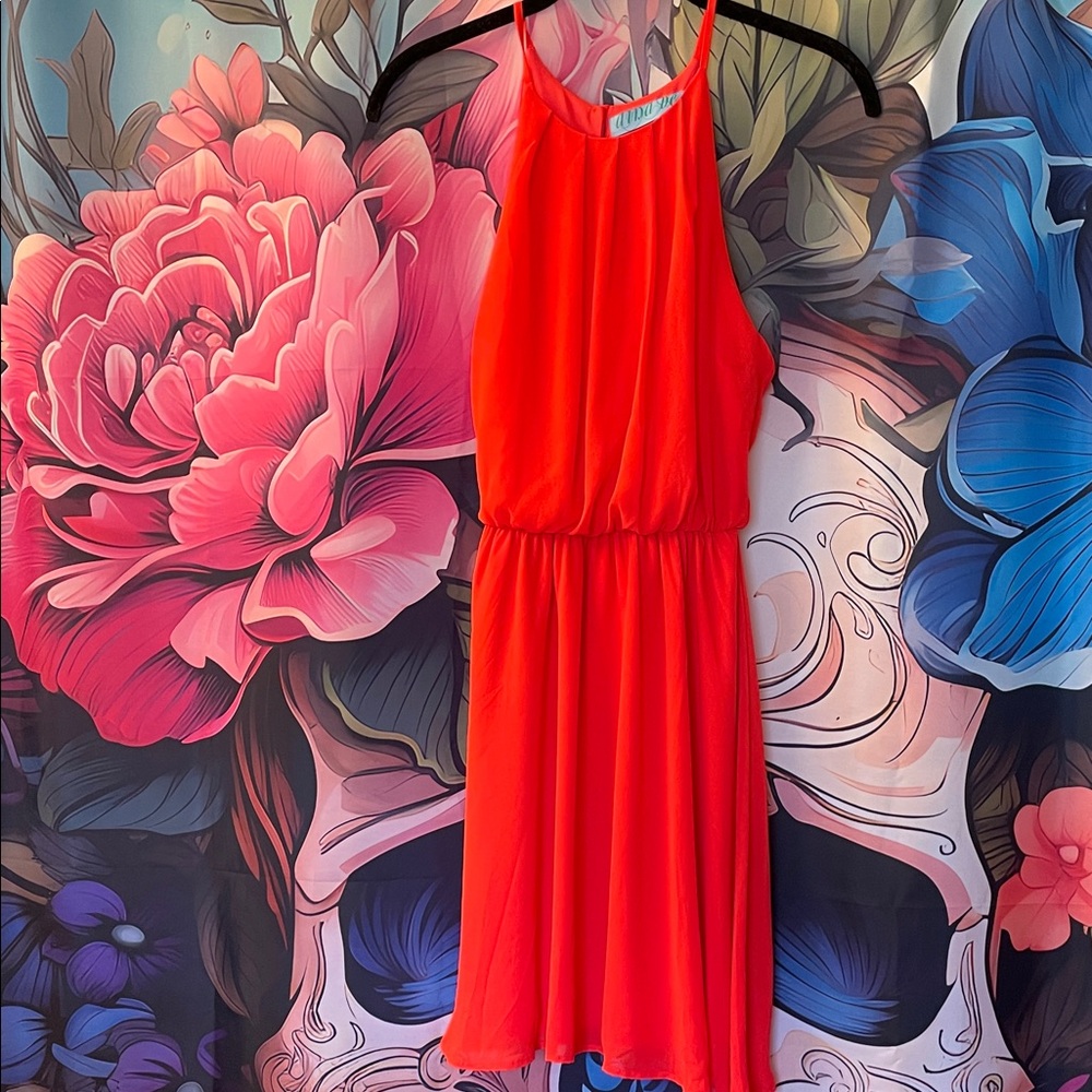 Aina Be Radiant Red Midi Dress